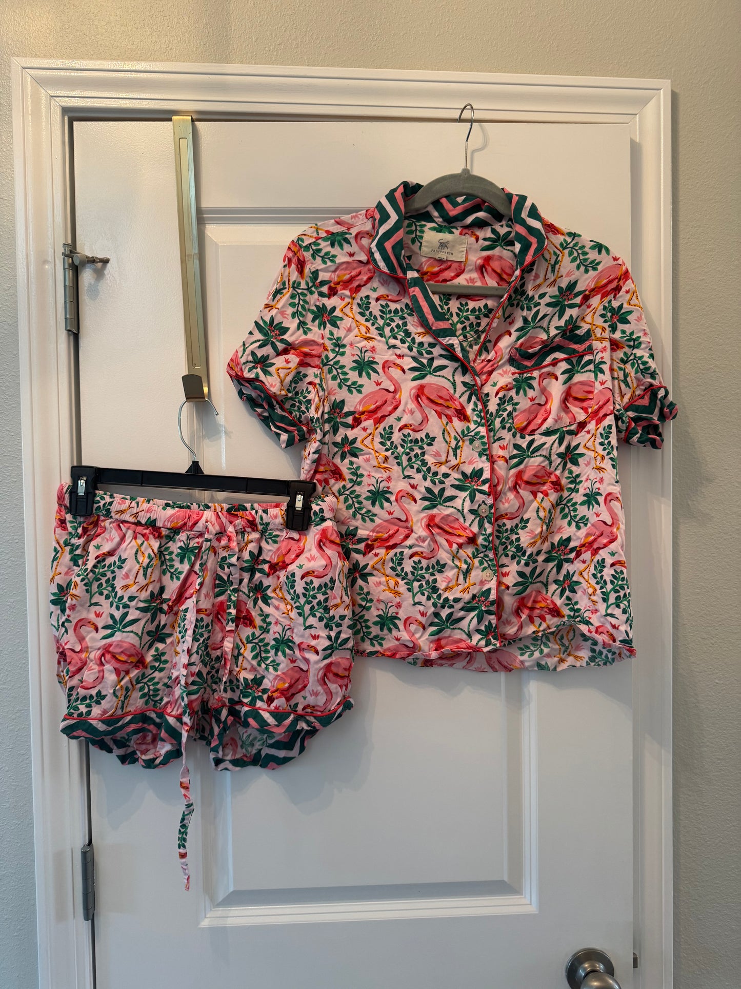 Printfresh Flock of Flamingos Pajama Set Women’s XS