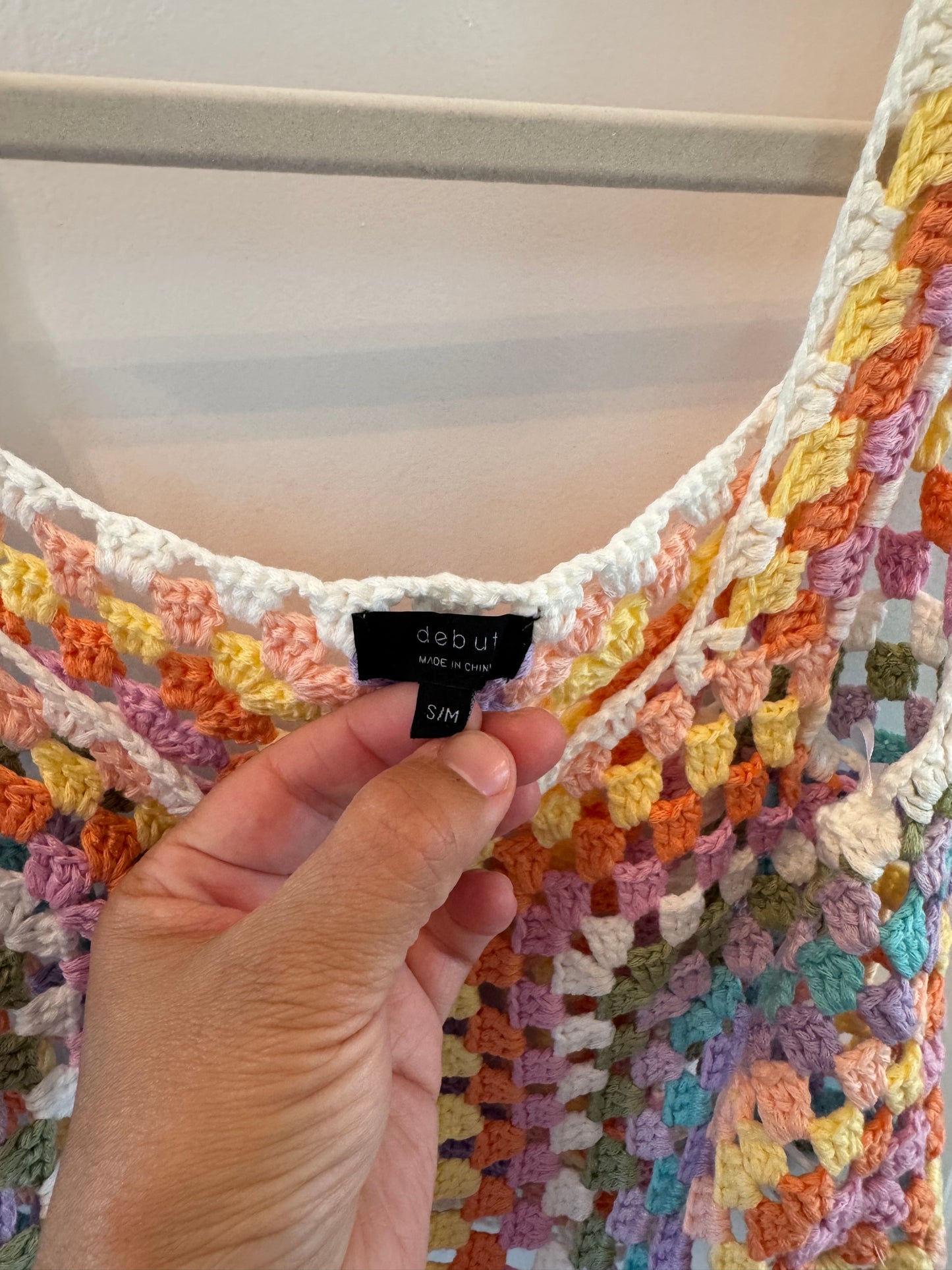 Debut Crochet Top Women’s S/M Rainbow