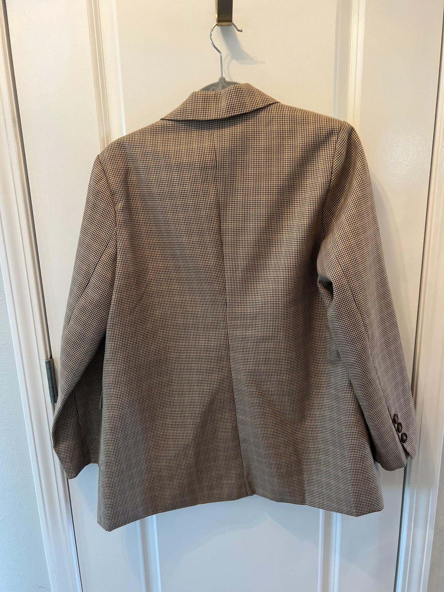 Houndstooth Blazer Women’s Size Large Gray