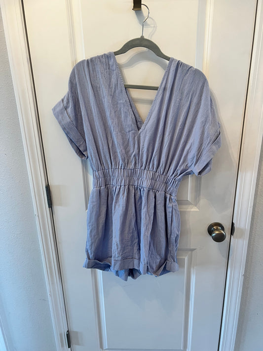 Mustard Seed Chambray Romper Women’s Size Small 4-6 Blue