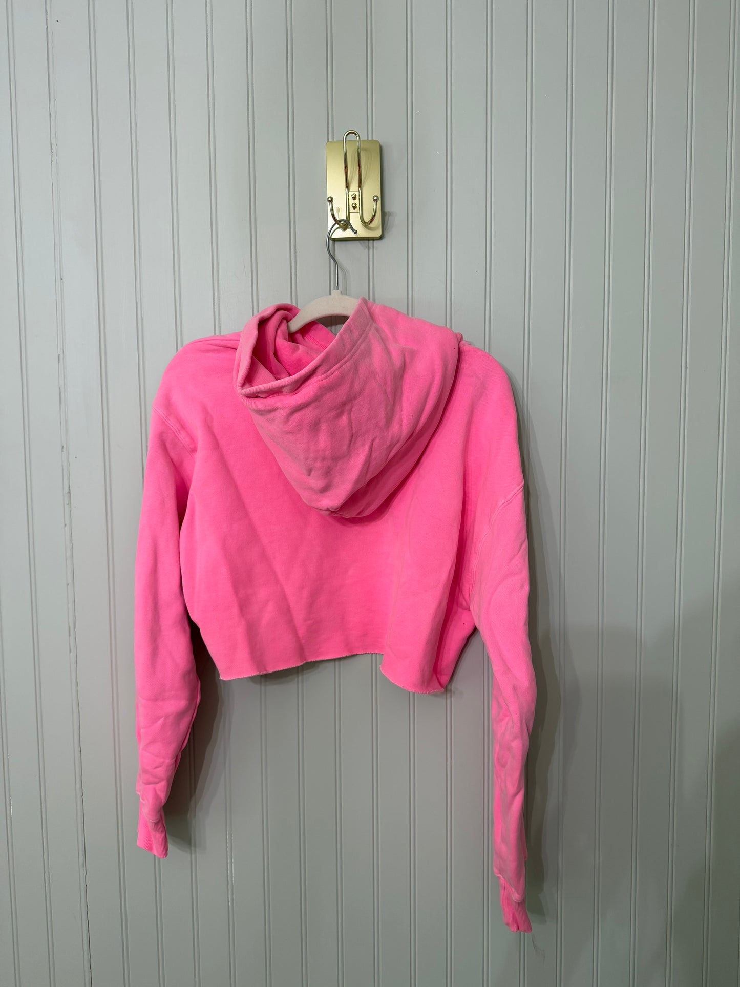 Aritzia TNA Super Crop Hoody Women’s Large Neon Fuchsia