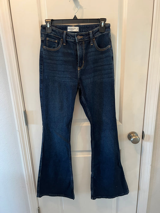 Abercrombie & Fitch The Vintage Flare High Rise Jeans Women’s Size 26/2 Reg Dark Wash