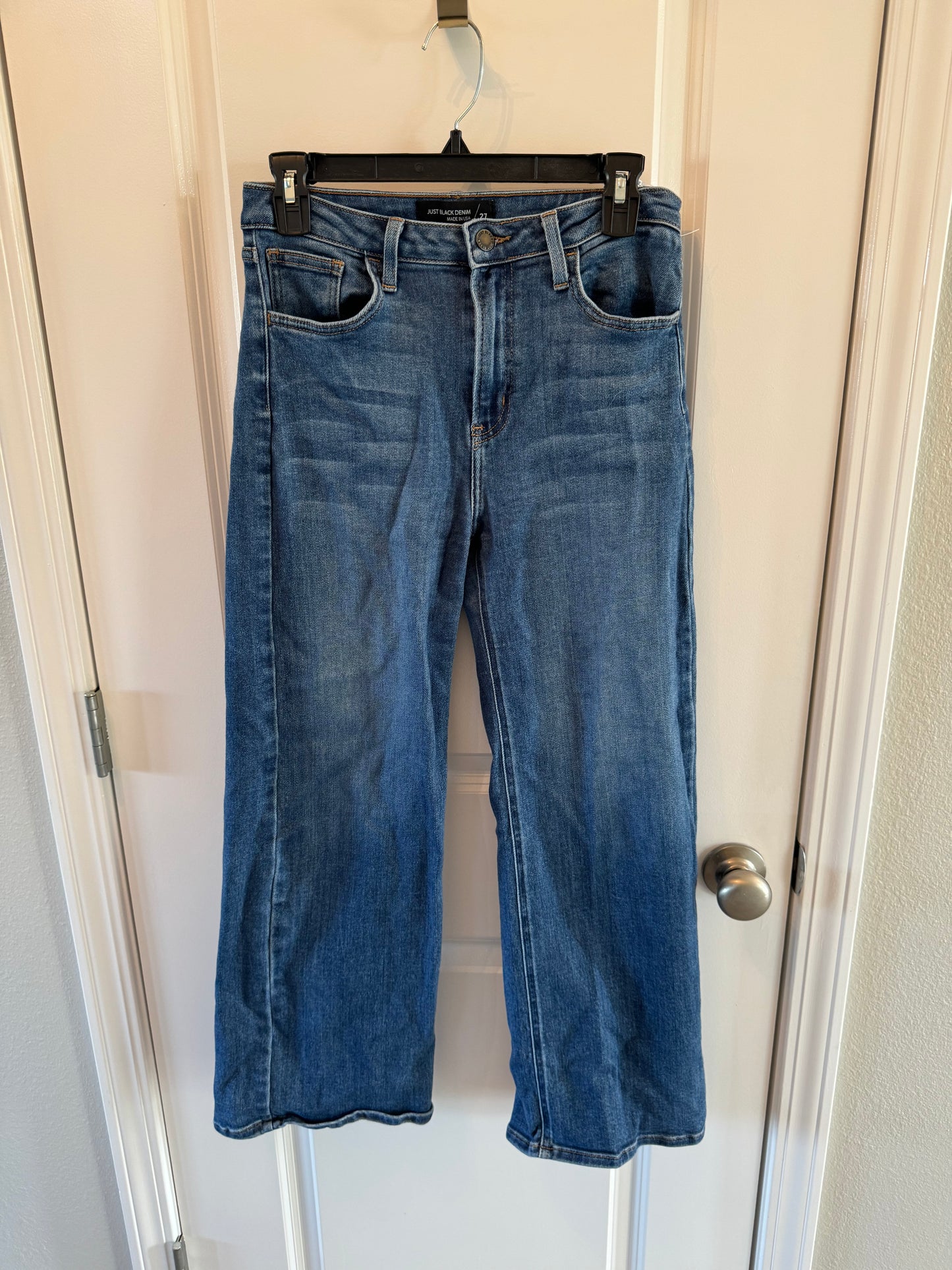 Just Black Wide Leg Jeans Women’s Size 27 Mid Wash