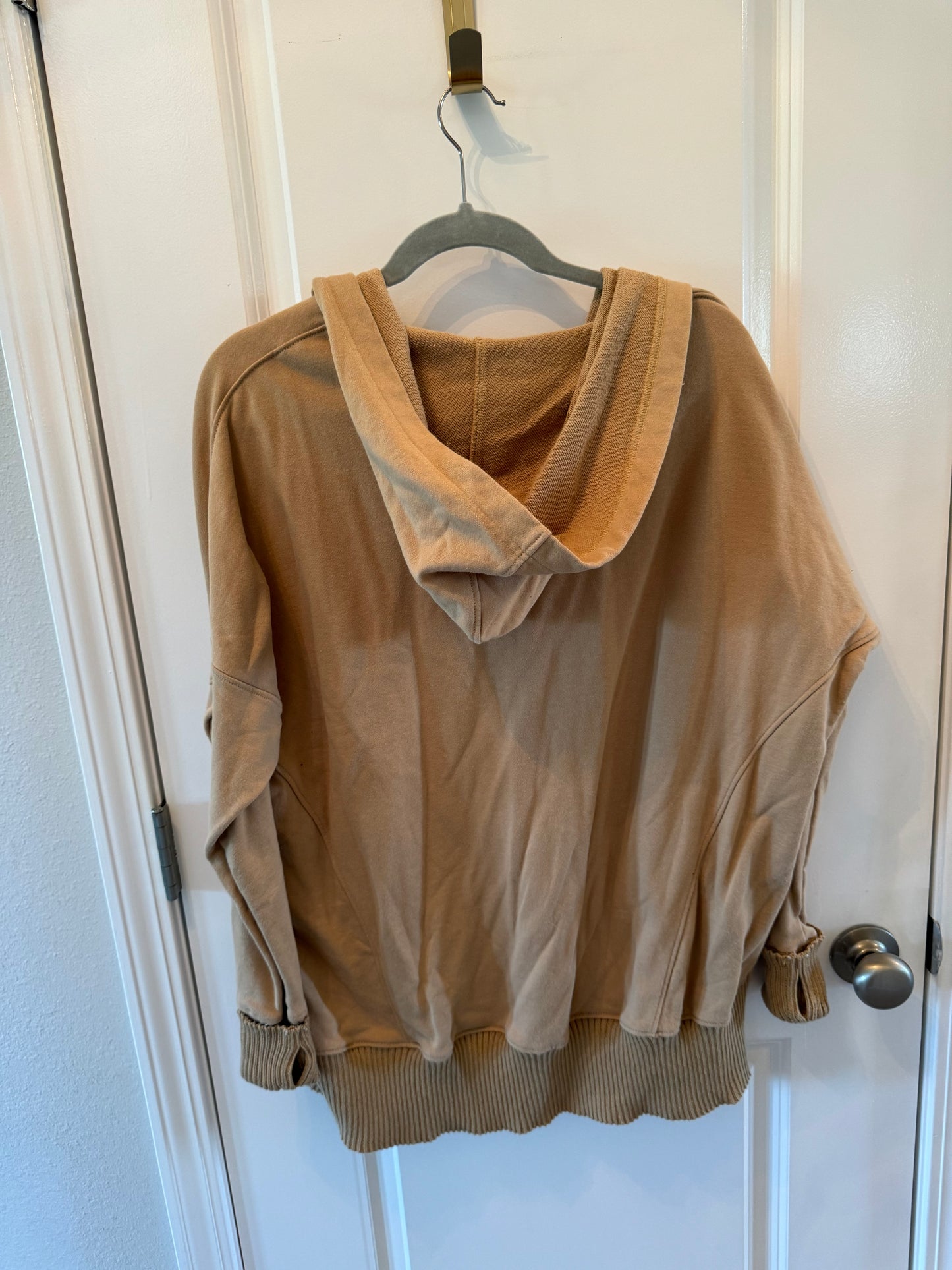 Bucket List Oversized Tan Hoodie Size Small