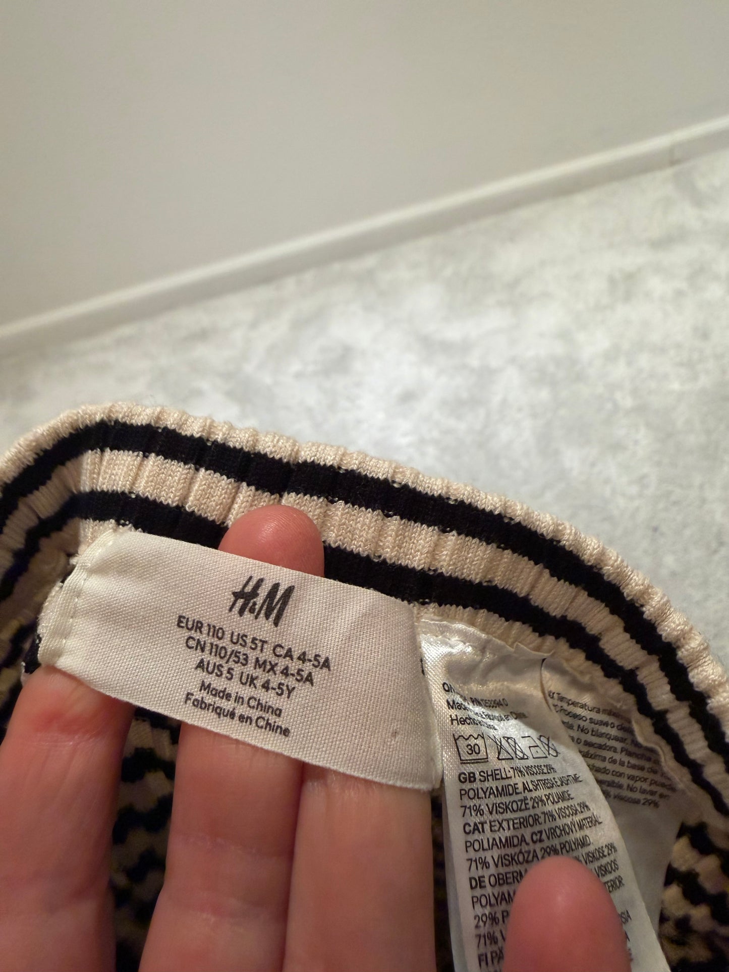 H&M Stripe Flare Pants Toddler Size 5T