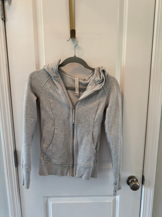 Lululemon Scuba Hooded Jacket Women’s Size 2 Heather Gray