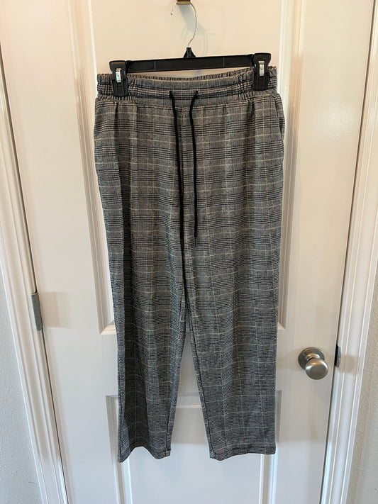 A New Day Plaid Drawstring Pants Women’s Size XS Gray