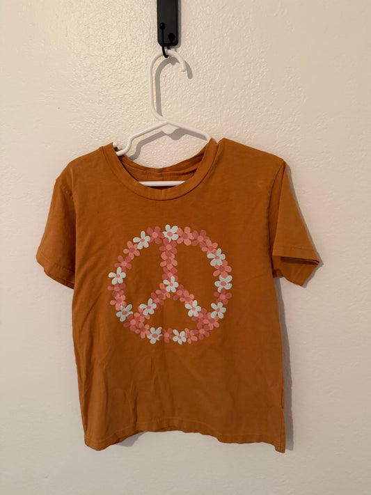 Toddler Girl Peace Sign Tee Size 4