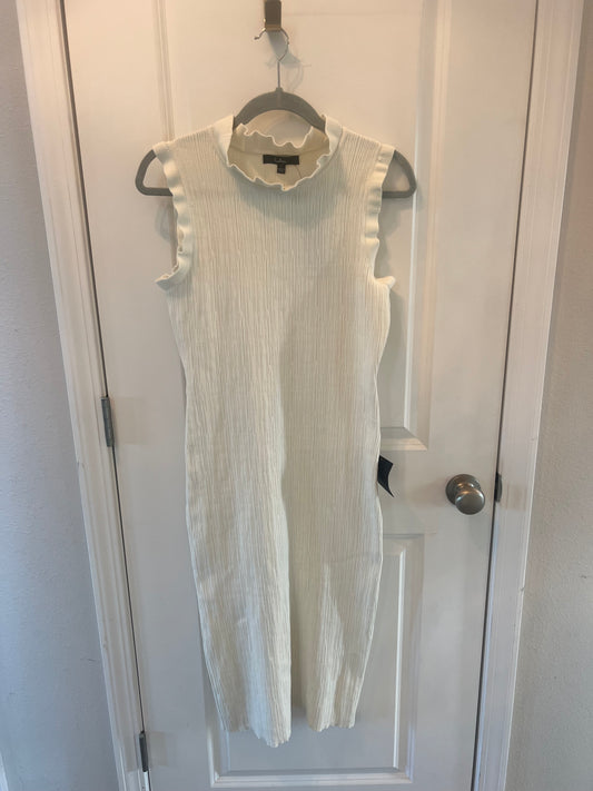 Lulus Ribbed High Neck Knit Dress Women’s Size Large Cream