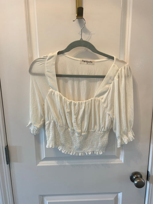 Crop Top Women’s Size Small White