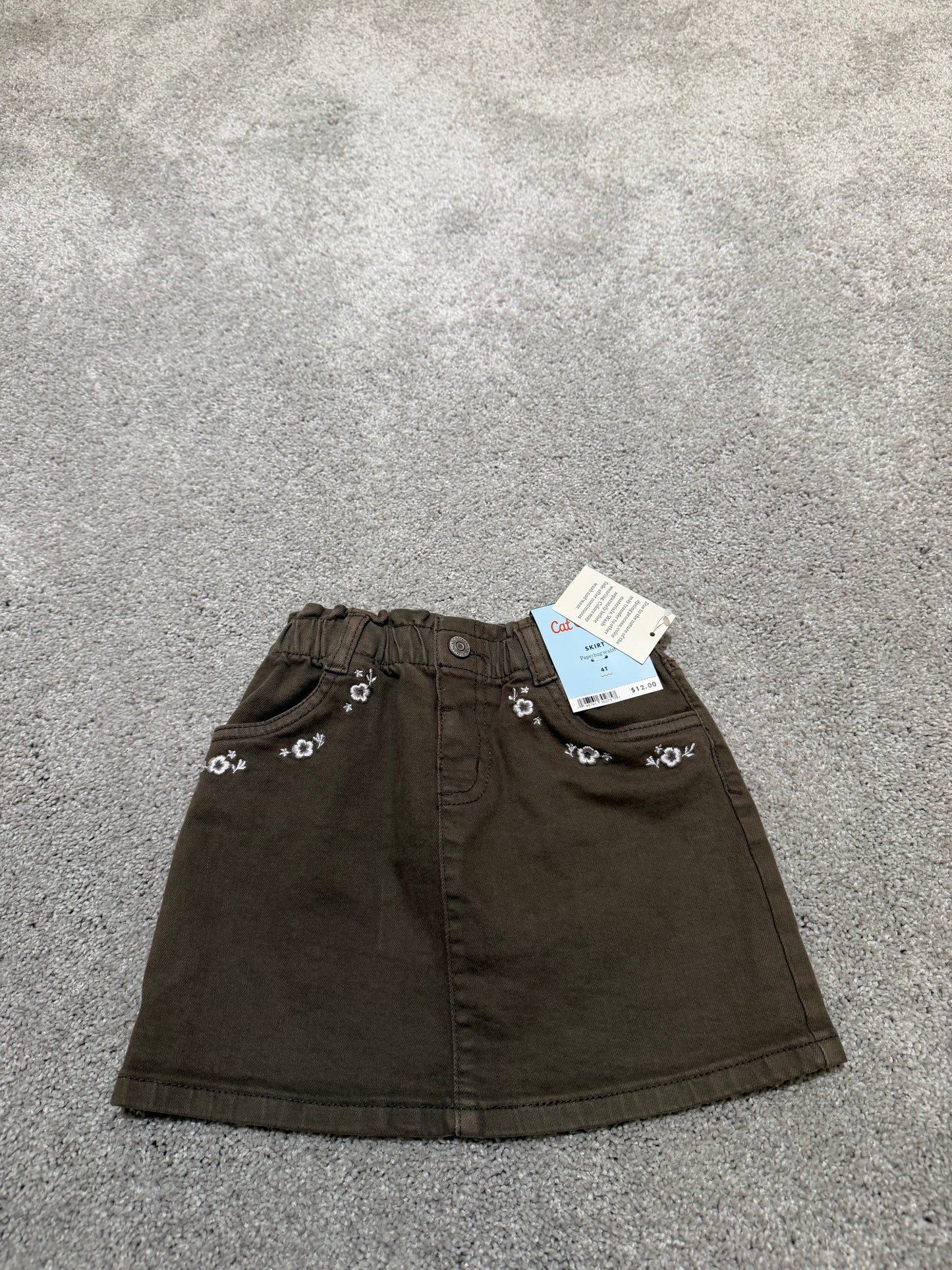 Cat & Jack Embroidered Skirt Toddler Size 4T NWT