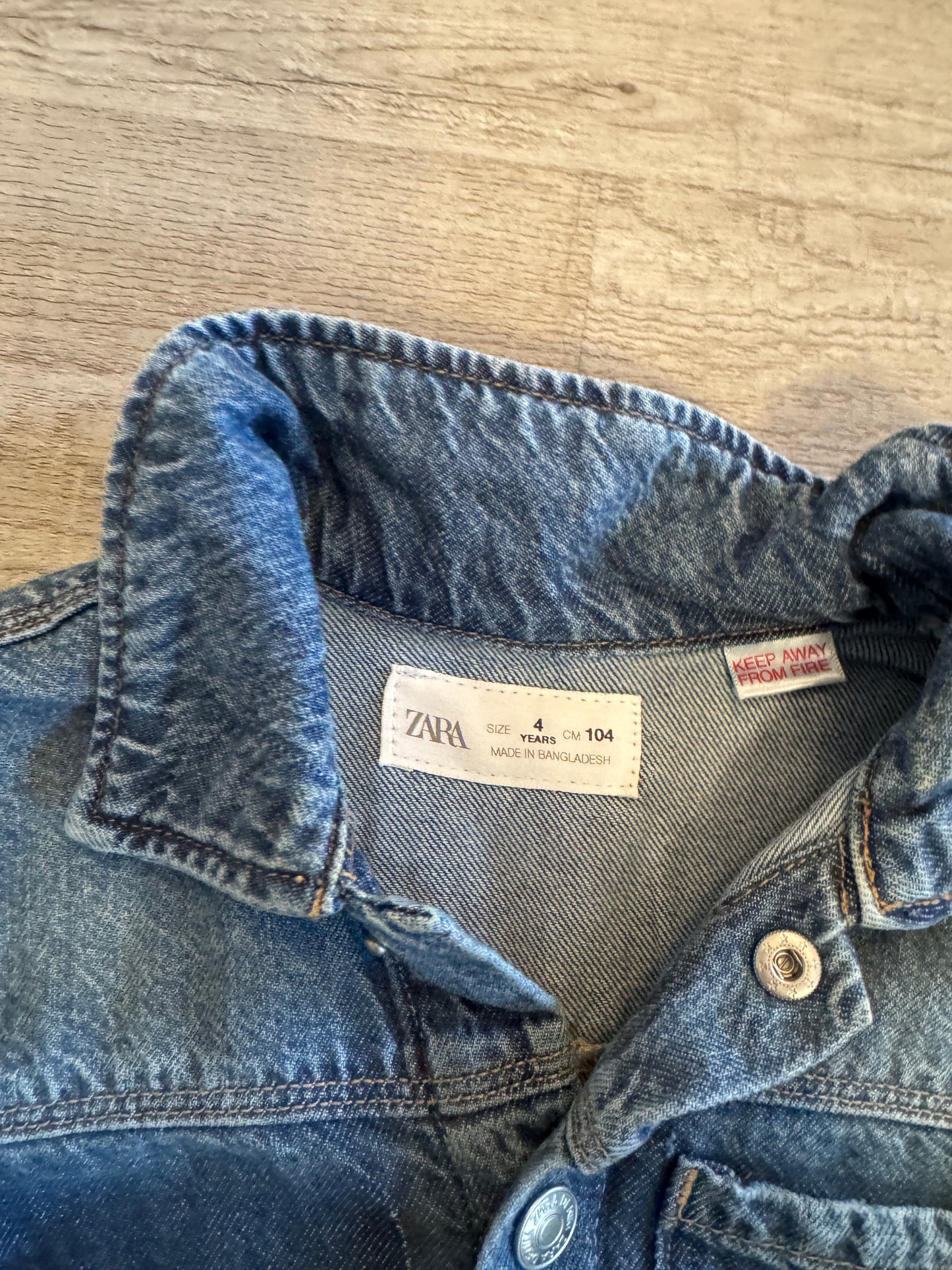 Zara Denim Dress Toddler Size 4 Years