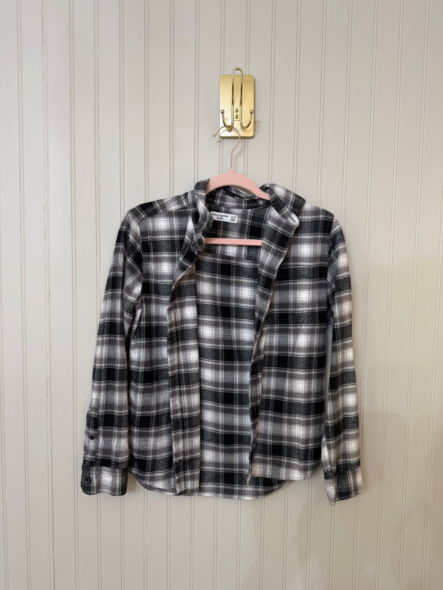 Abercrombie & Fitch Plaid Flannel Shirt Youth Size 13-14 Years