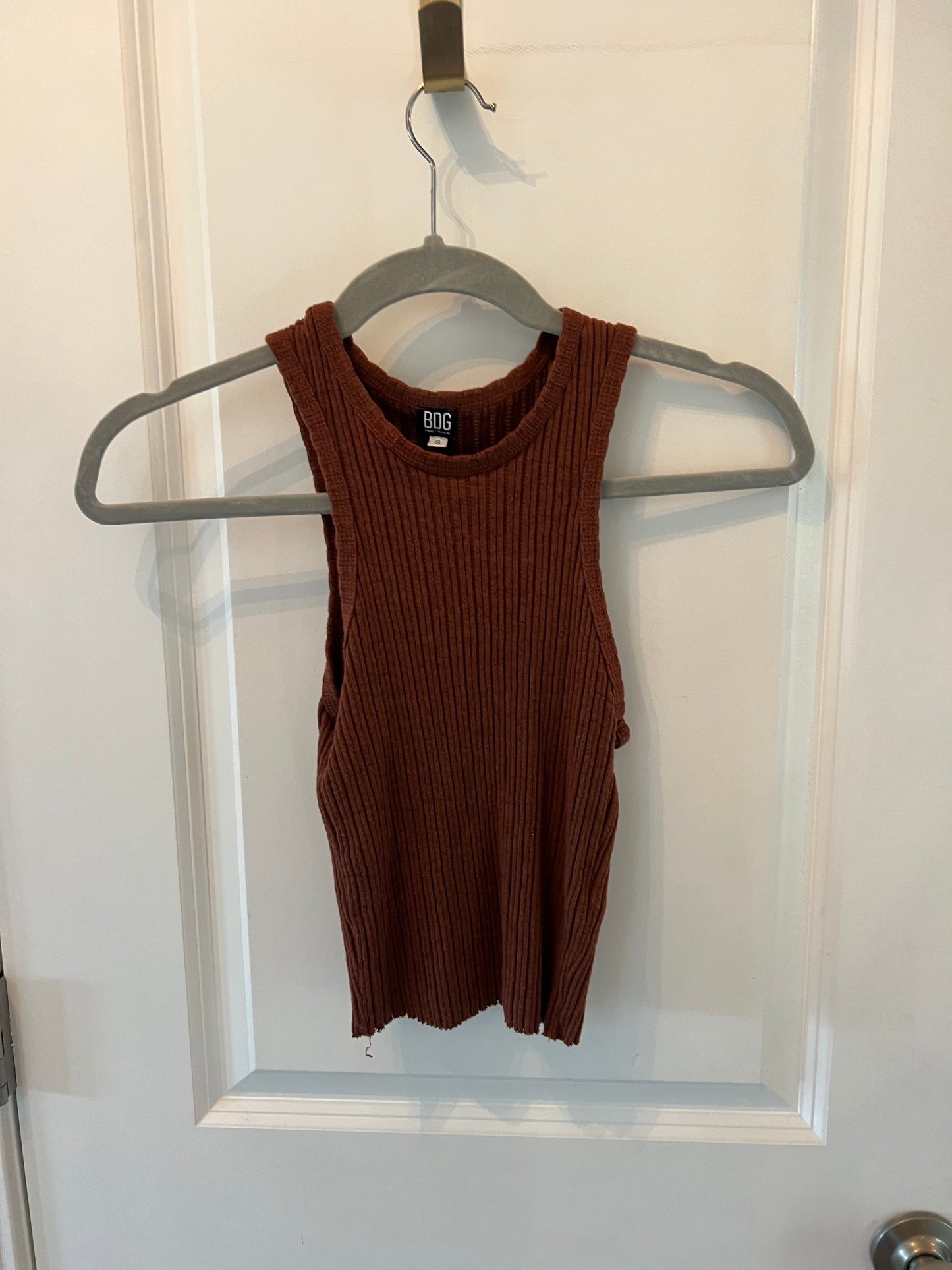 BDG High Neck Ribbed Tank Women’s Size Small Brown