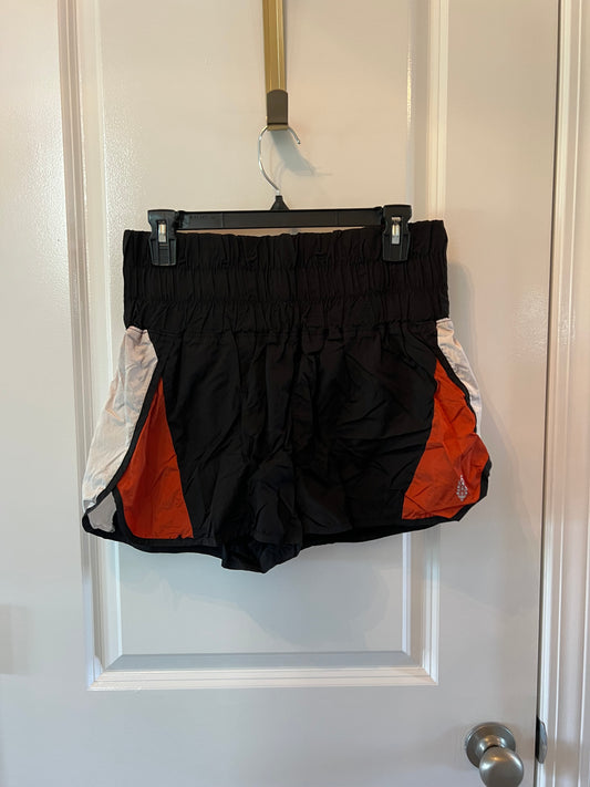 Free People FP Movement Color Block Active Shorts Women’s Size Large 12-14 Black
