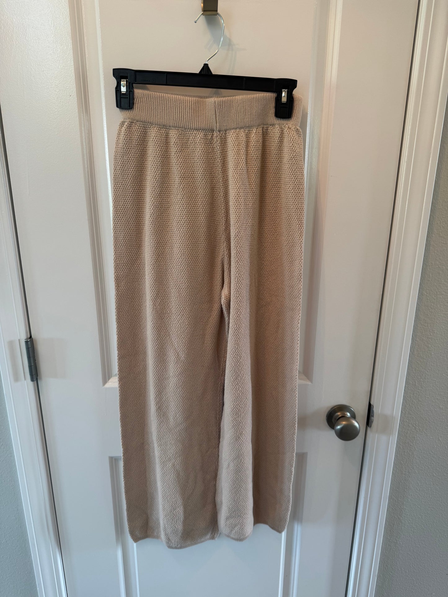 Waffle Knit Wide Leg Lounge Pants Women’s Small