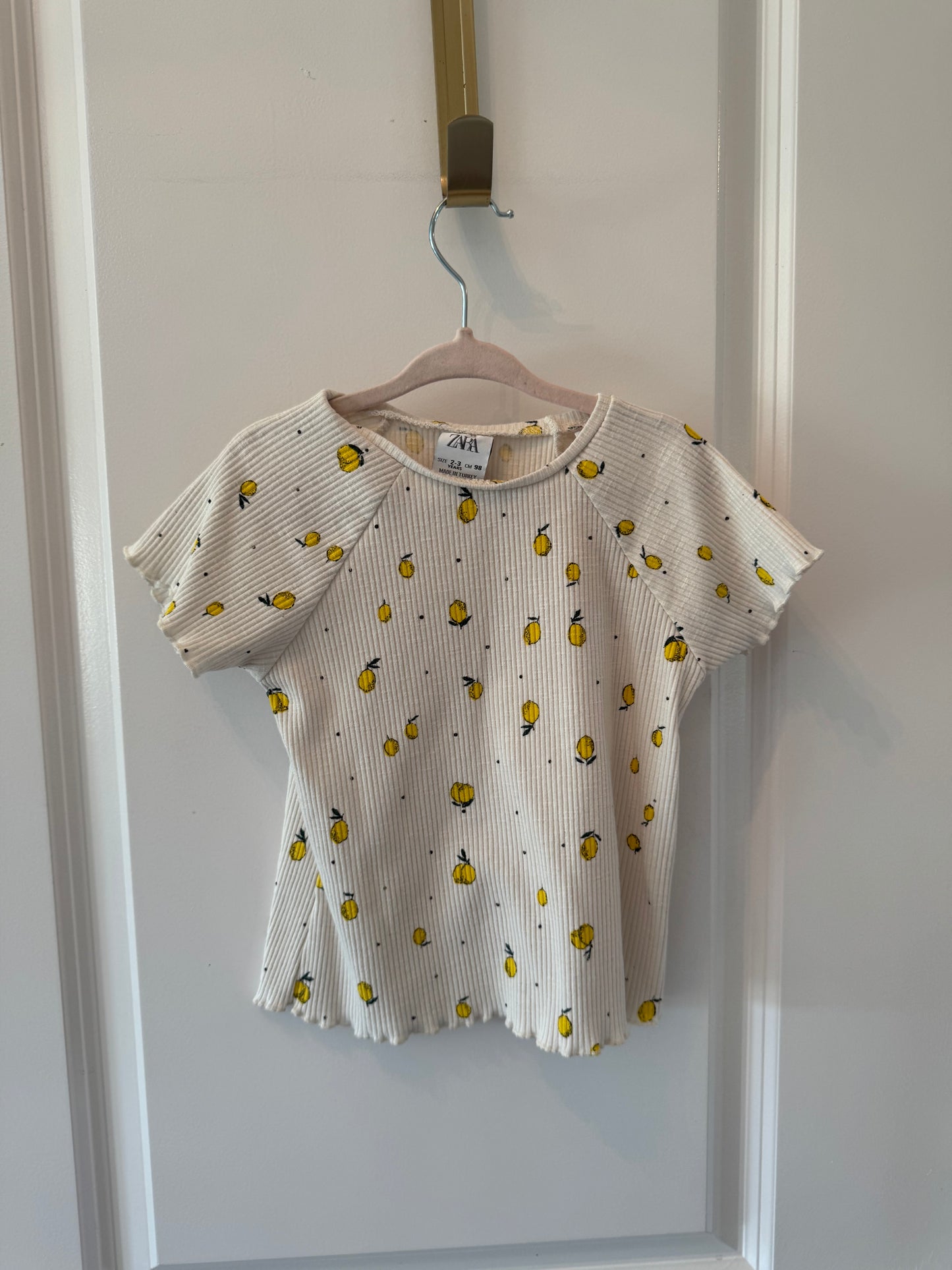 Zara Lemons Top Toddler Size 2/3 Years