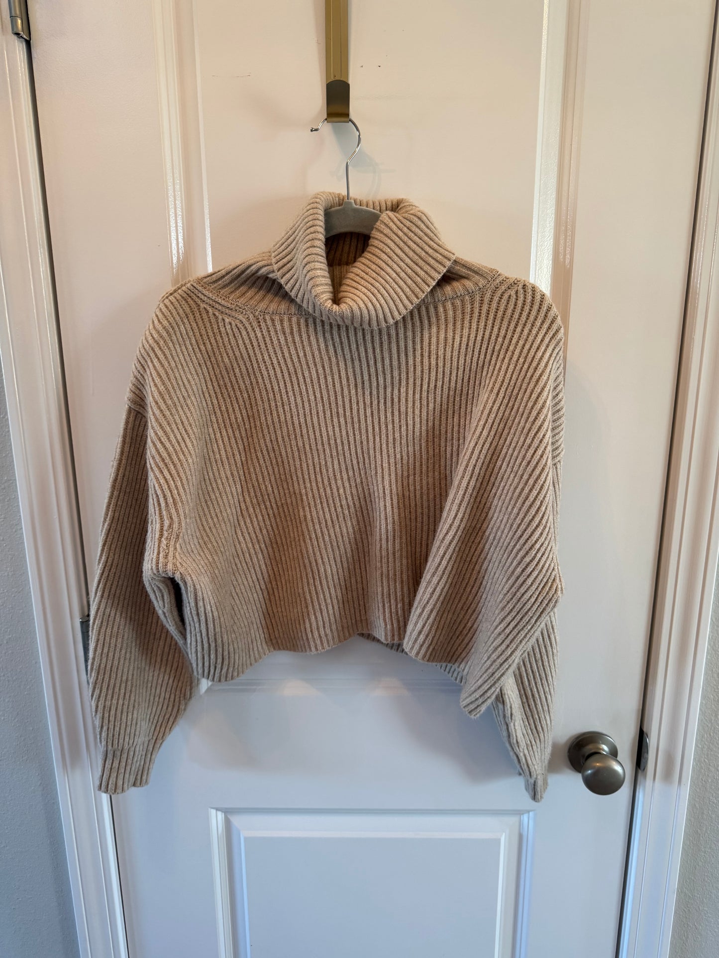 Dress Forum Tan Turtleneck Sweater Size Medium