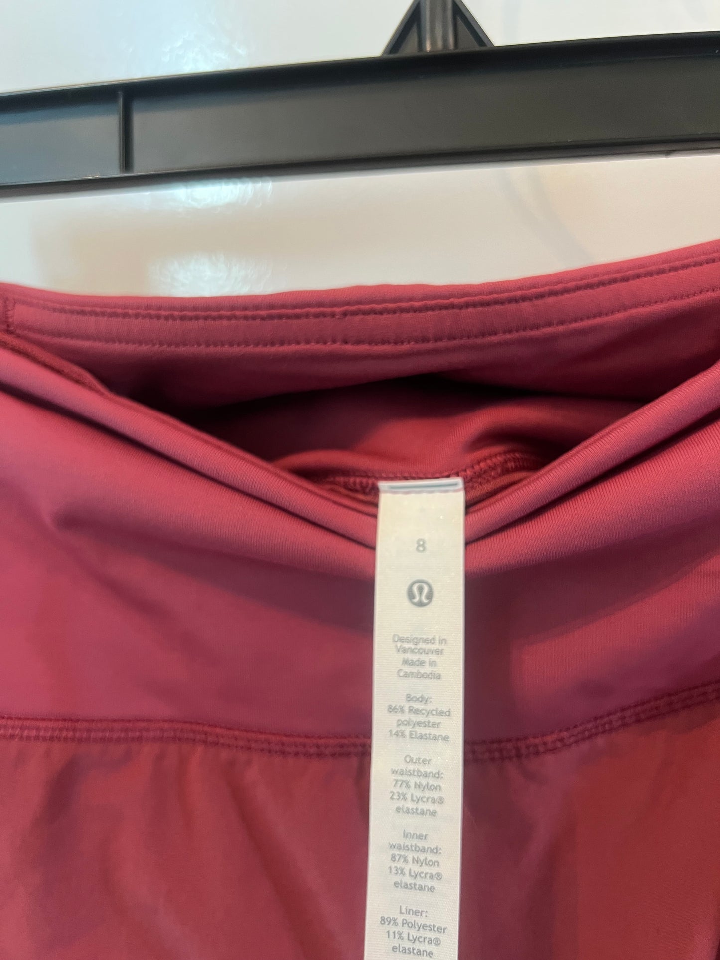 Lululemon Active Shorts Women’s Size 8 (Medium) Deep Red