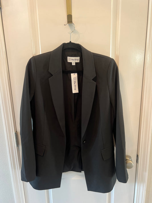 The Drop Blake Long Blazer Women’s Size Medium Black