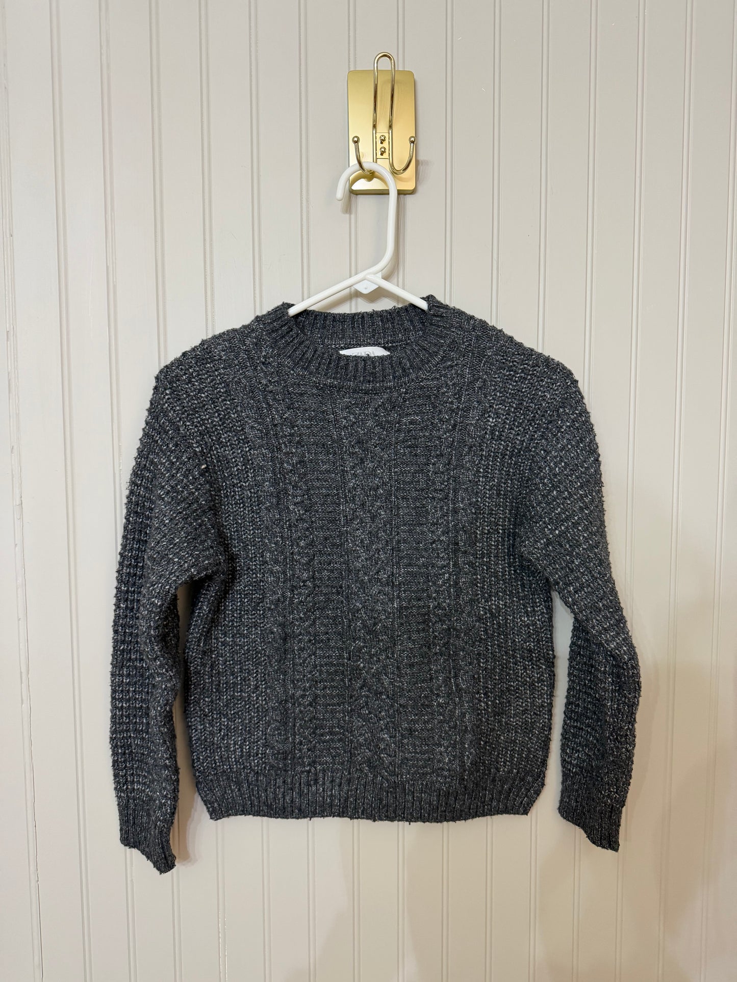 Zara Knit Sweater Youth Size 10 Years Charcoal Gray