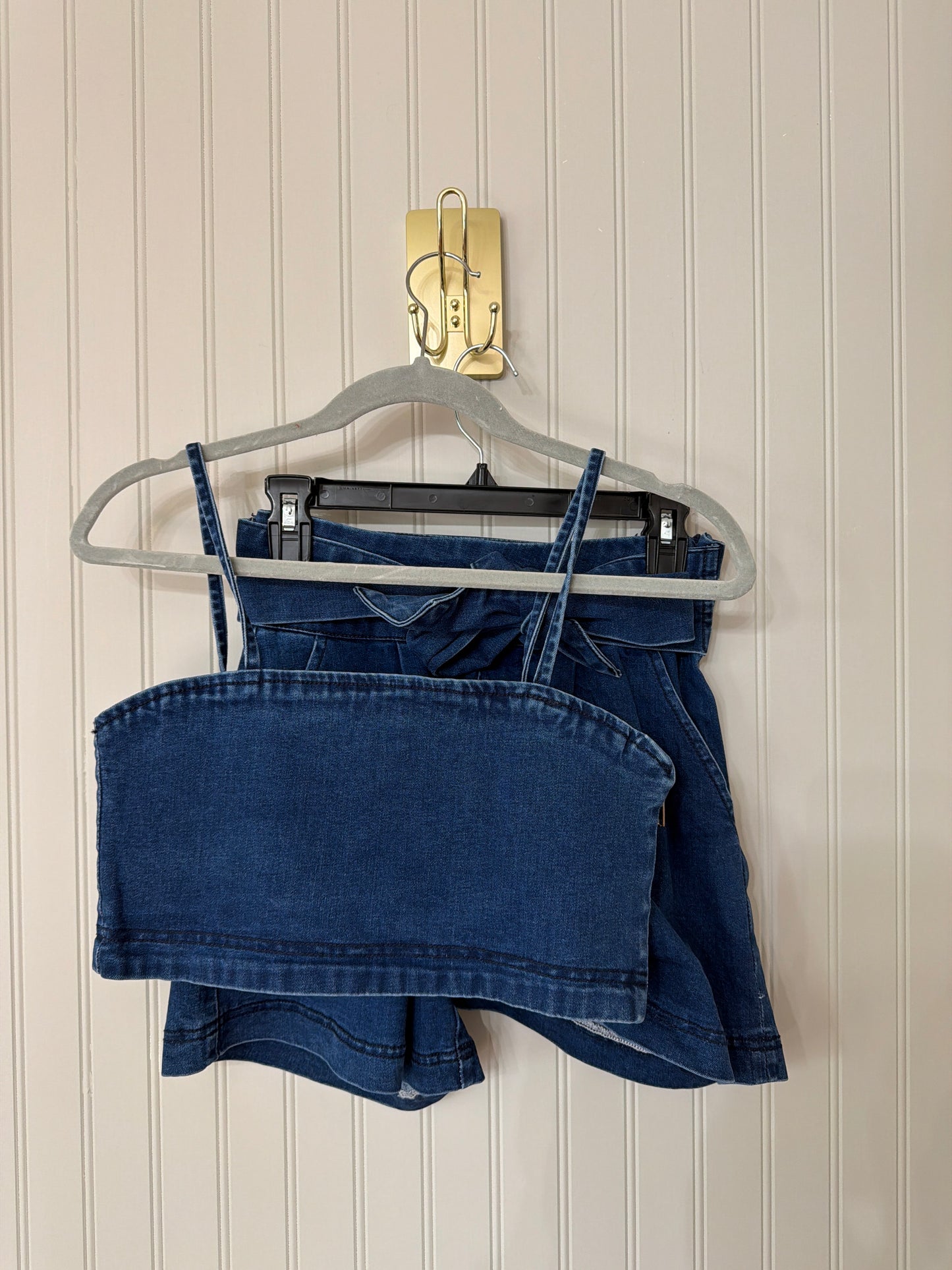 Pink Lily Denim Matching Set Women’s Small