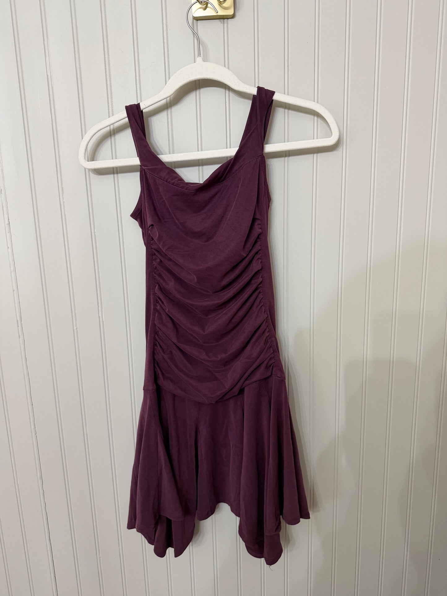 Anthropologie Philomene Ruffled Midi Dress Women’s XS Dark Plum