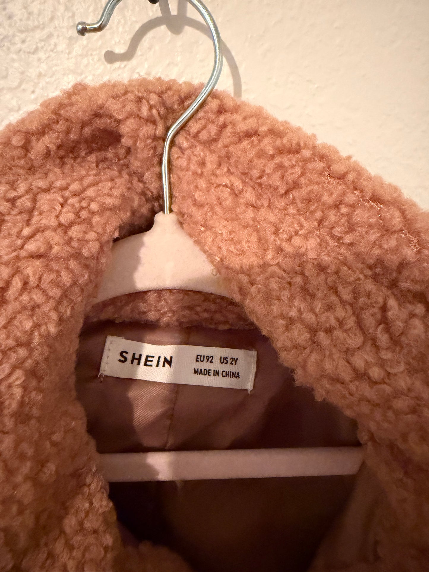 Teddy Jacket Toddler Size 2 Years Tan
