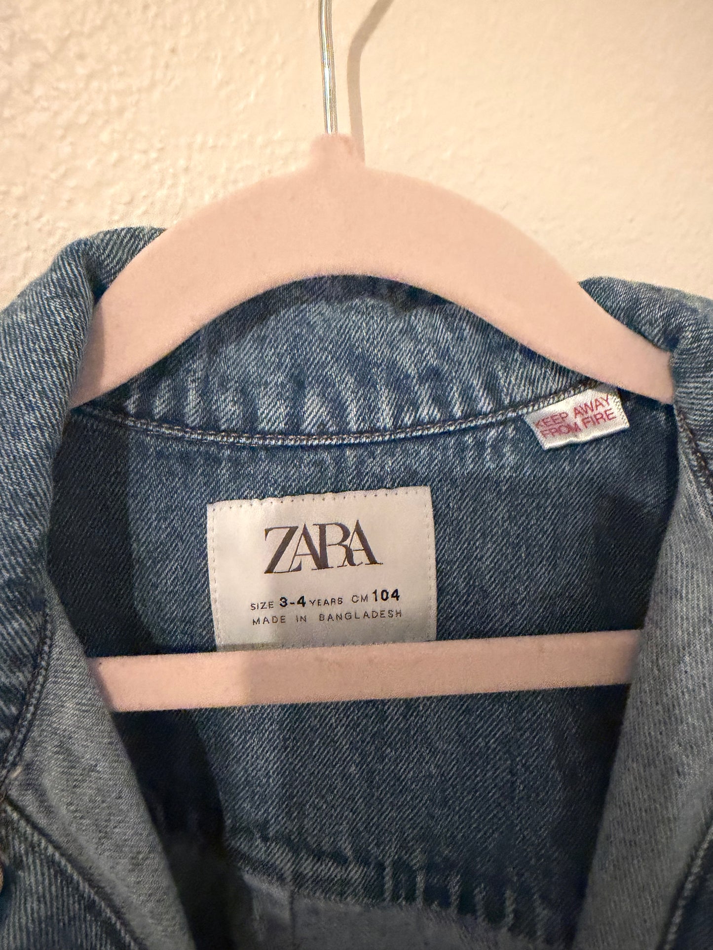 Zara Denim Top Size 3/4 Years