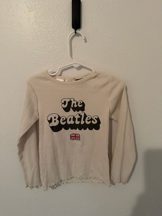 Zara Beatles Knit Top Toddler Size 3-4 Years Cream