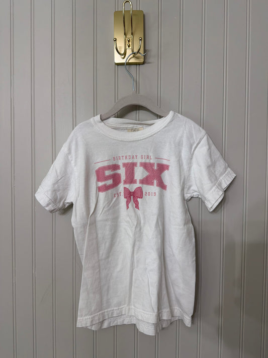 Birthday Girl Six Tee Girl’s Size Small