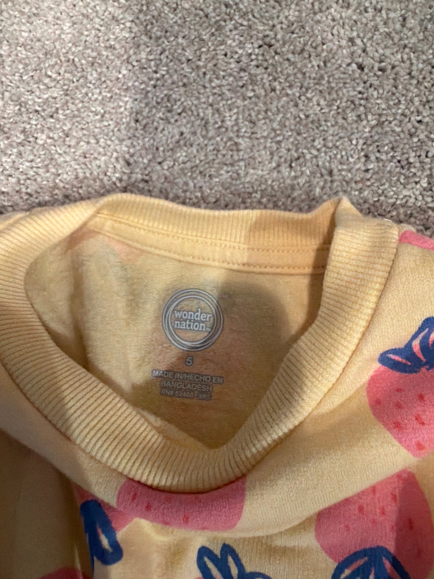 Toddler girl strawberry set size 5