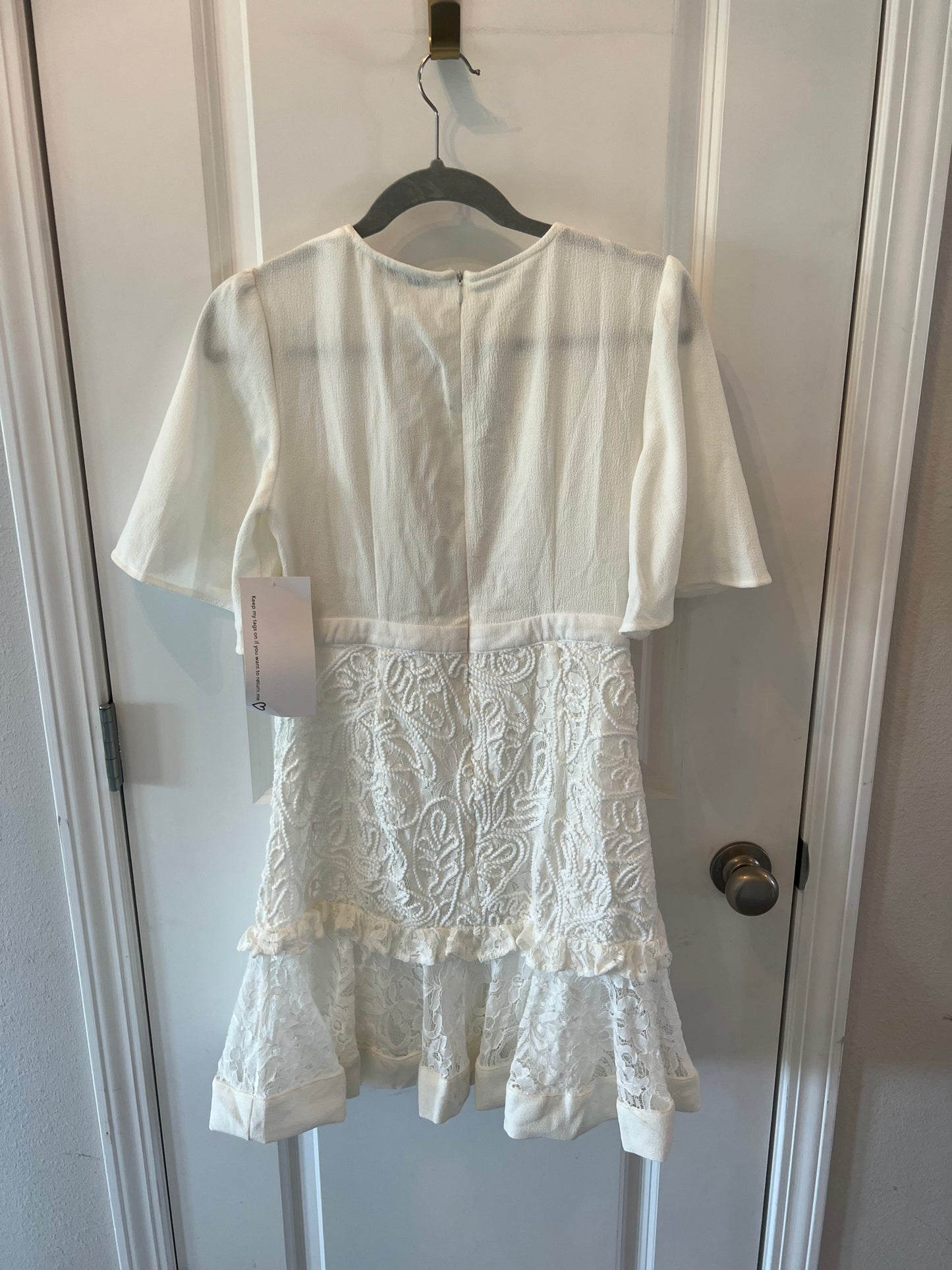 The Clothing Company Lace Bohemian Dress Women’s Size Medium 8-10 White