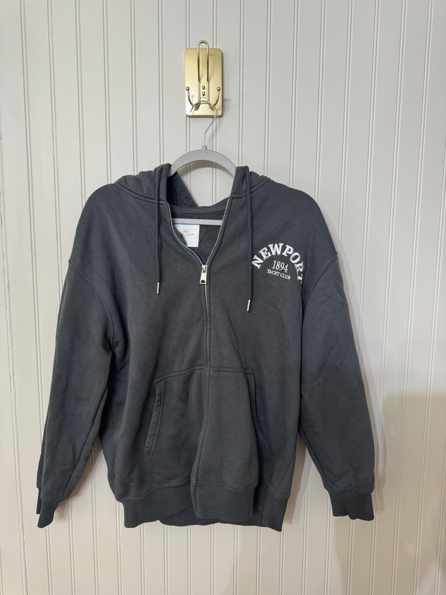 Lazy Sunday Newport Yacht Club Hooded Jacket Women’s Medium Navy