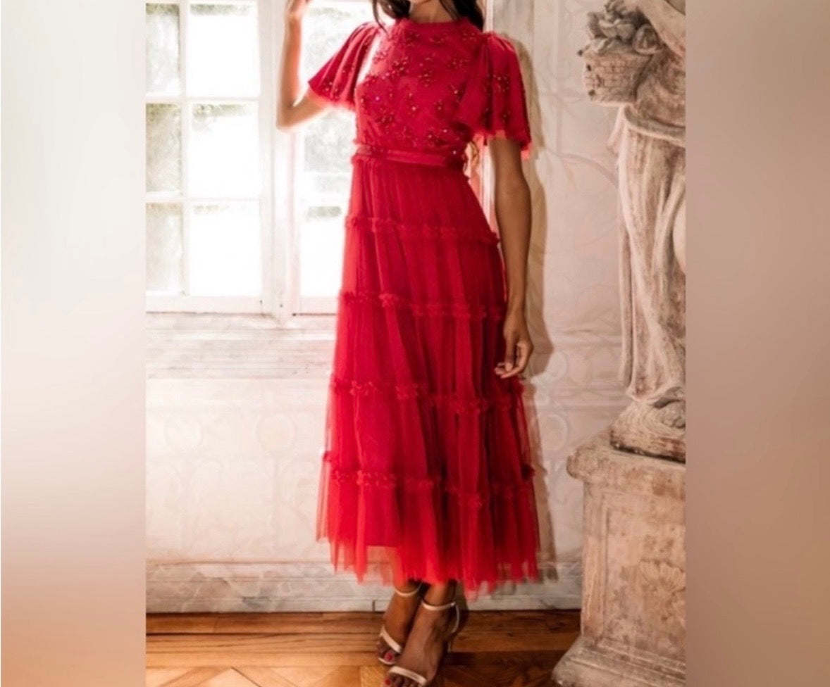Ivy City Anastasia Dress Women’s XS Burgundy