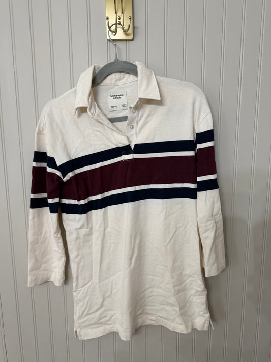 Abercrombie & Fitch Stripe Polo Dress Size XXSP White