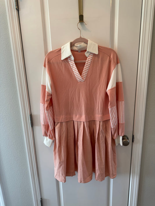 Oversized Polo Dress Women’s Small Light Pink