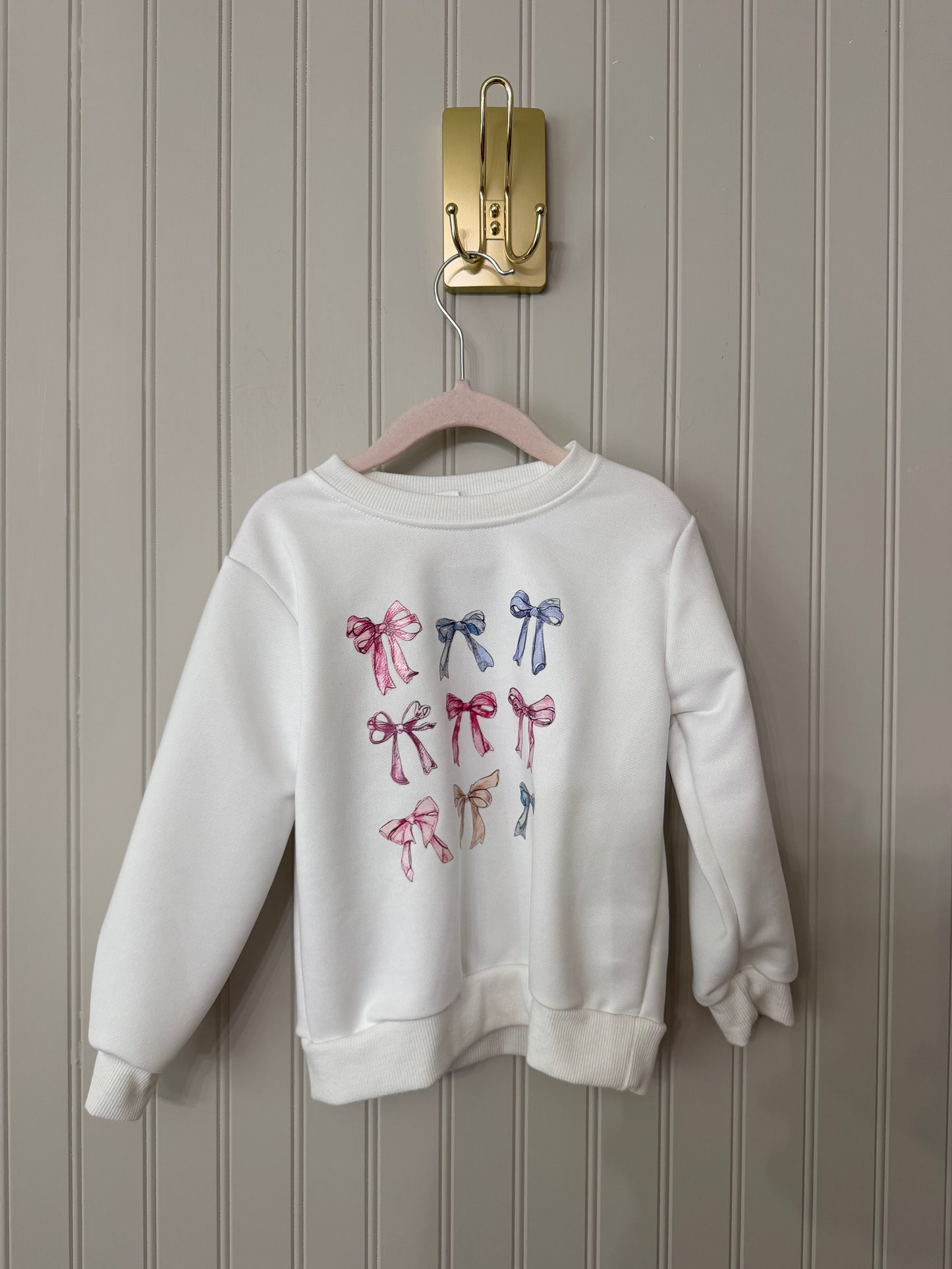 Toddler Girl Bow Sweatshirt Size 4Y