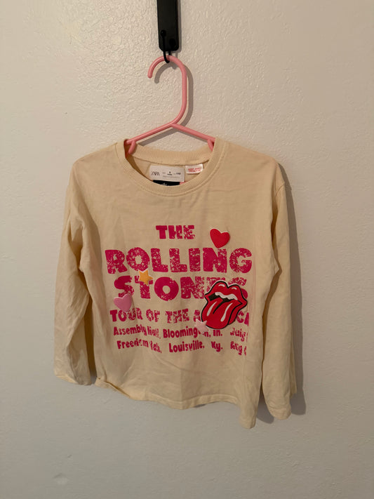 Zara Rolling Stones Top Size 5