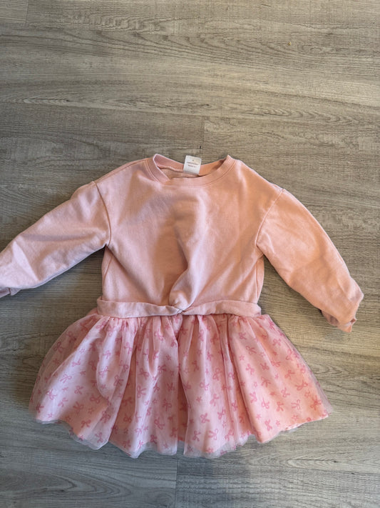Tutu Bow Dress Toddler Size 3T Pink