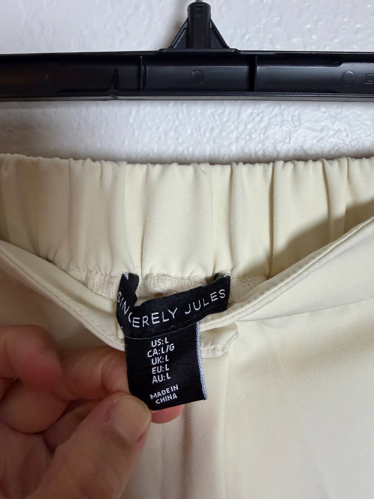 Sincerely Jules Cream Pants Size Large