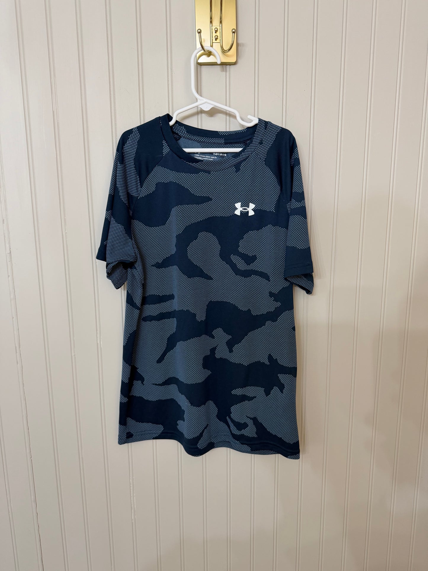 Under Armour Velocity Jacquard Tee Youth Size Large Navy