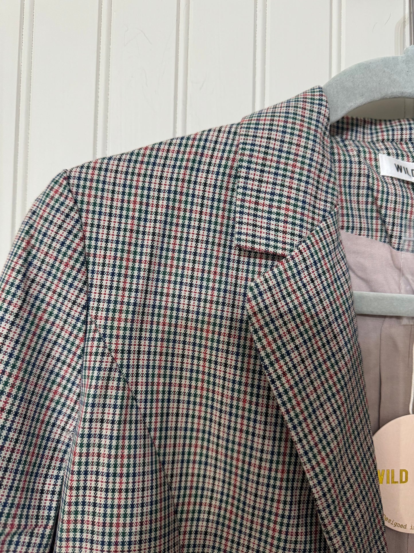 Wild Honey Plaid Blazer Women’s Small NWT