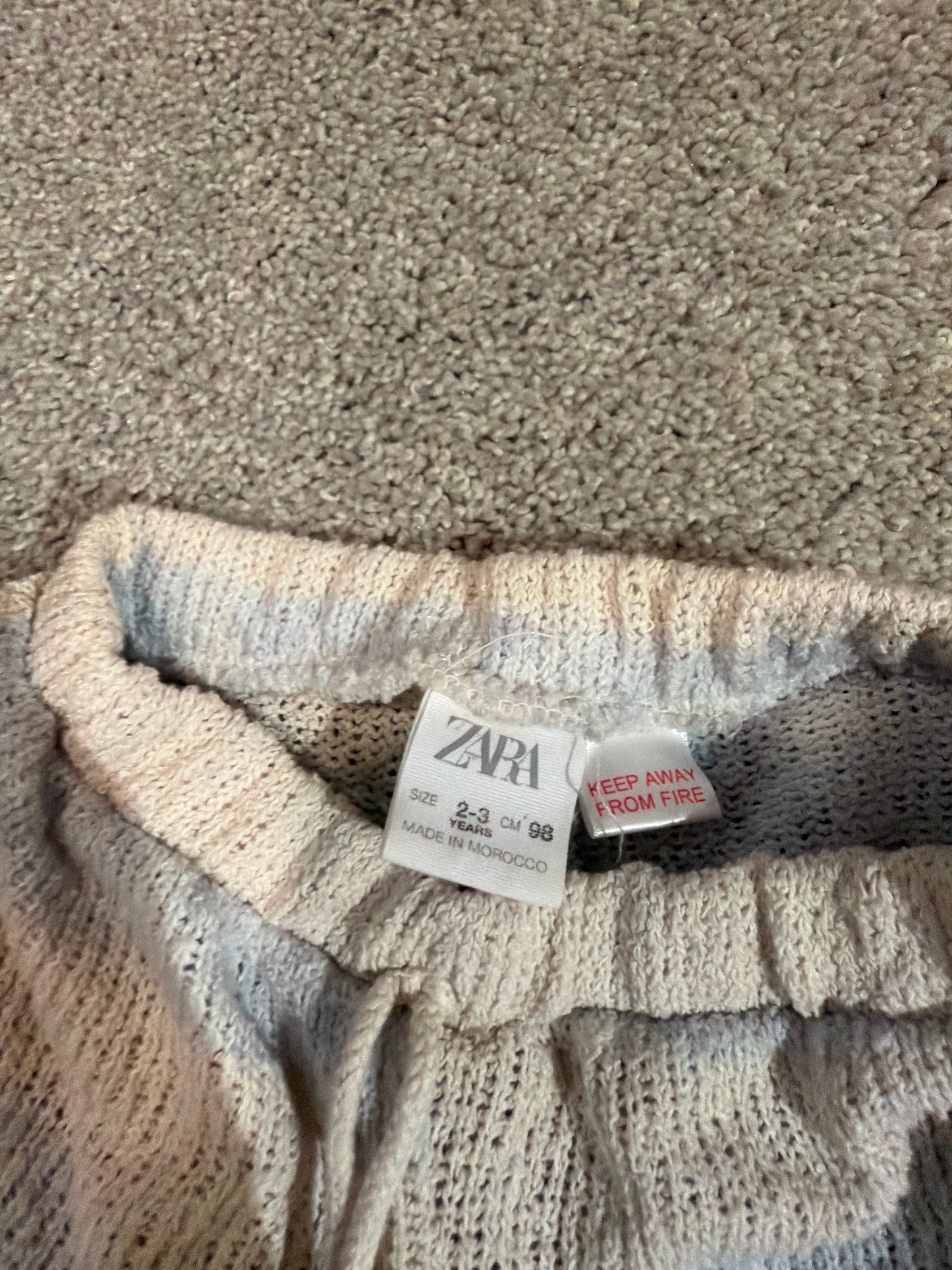 Zara Stripe Knit Matching Set Toddler Size 2-3 Years