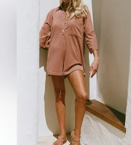 SABO Milena Playsuit Women’s Size 2 Tan