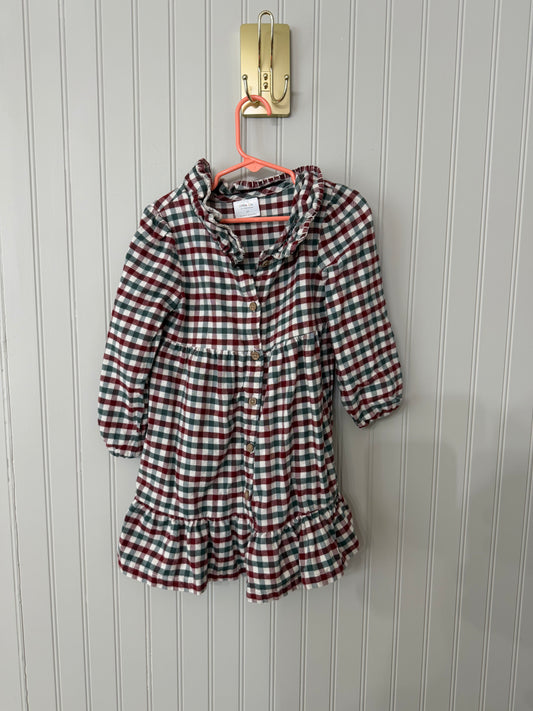 Little Co Plaid Dress Toddler Size 5T