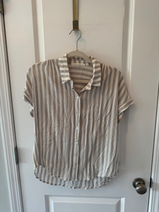 Stripe Button Up Top Women’s Small