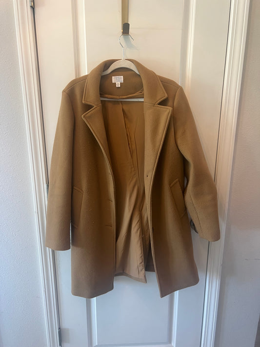 Time & Tru Peacoat Women’s Size Small Tan