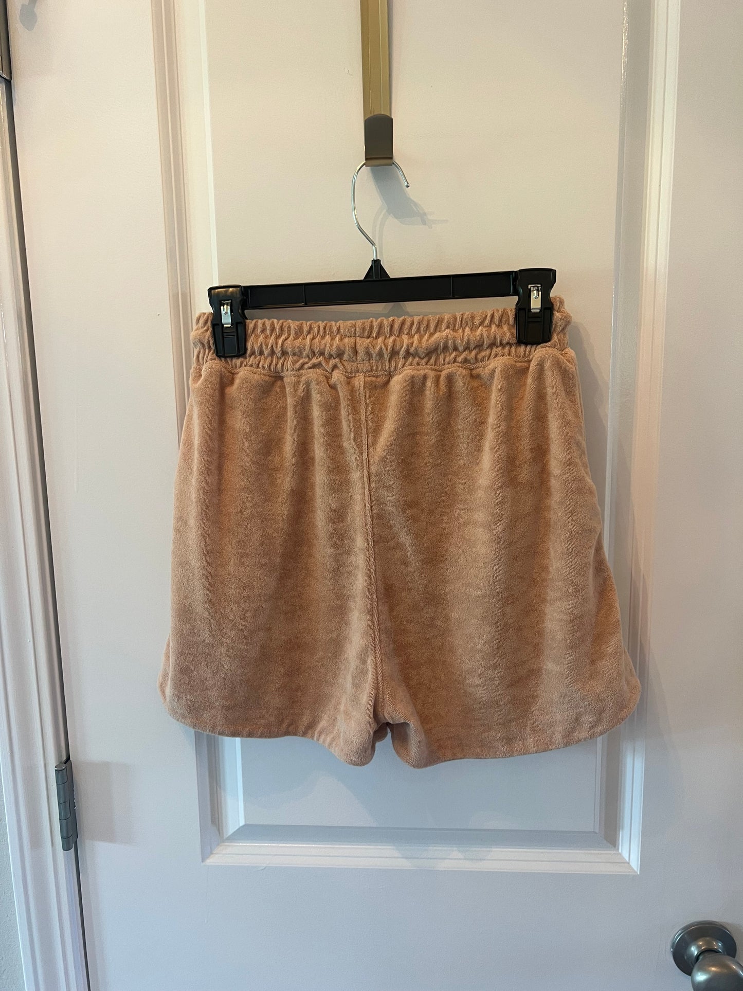 Missguided Terry Drawstring Shorts w Side Slit Women’s Size 4 Tan