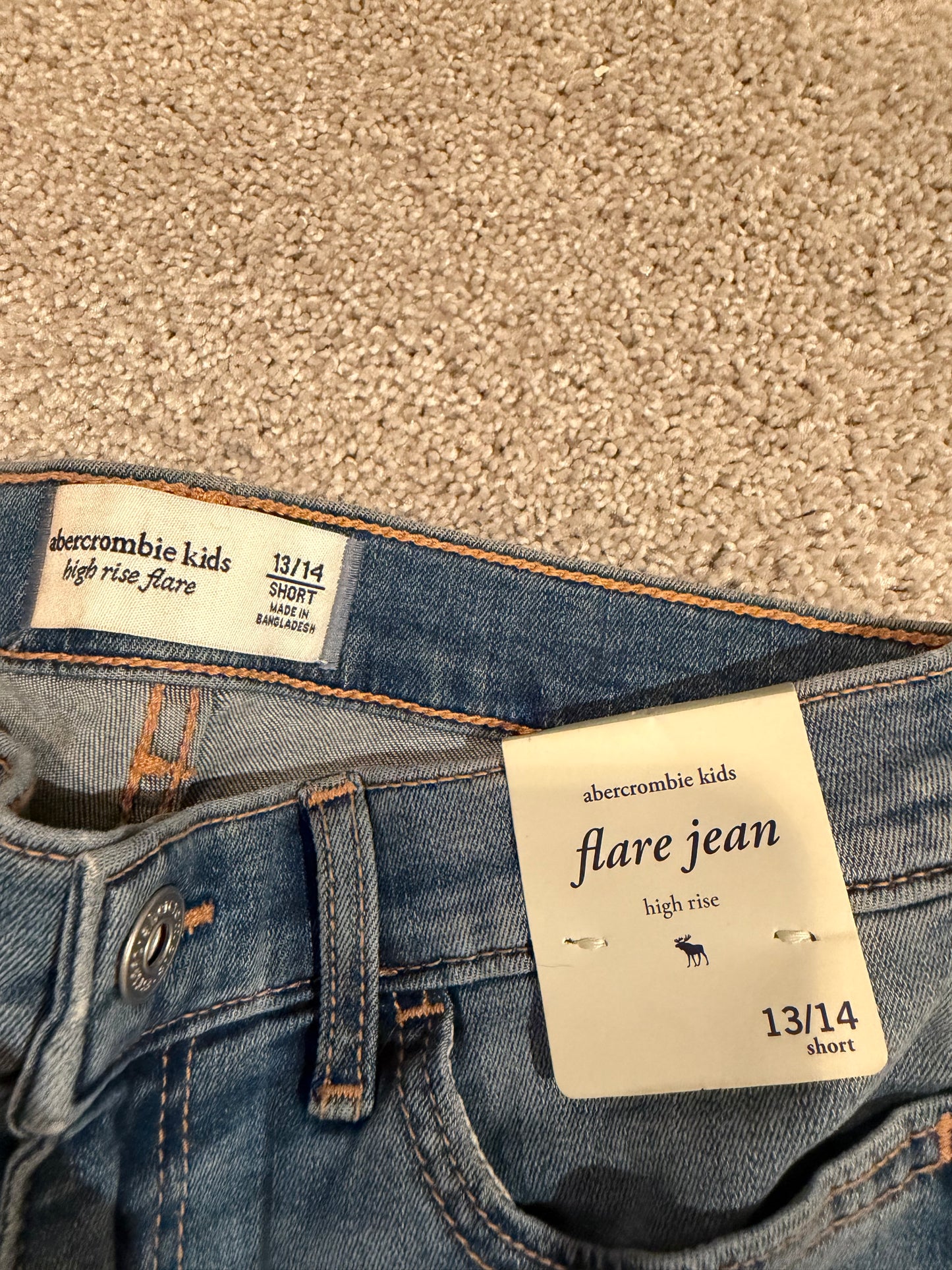 Abercrombie & Fitch Flare Jeans Girl’s Size 13/14 Short NWT